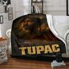 1 шт. Плед в стиле Hip Hop 2Pac, Мягкий, Легкий, Для всех сезонов, Многоцелевой плед для дивана, кровати, офиса и пикников, Французский стиль с культовыми обложками альбомов и цитатами