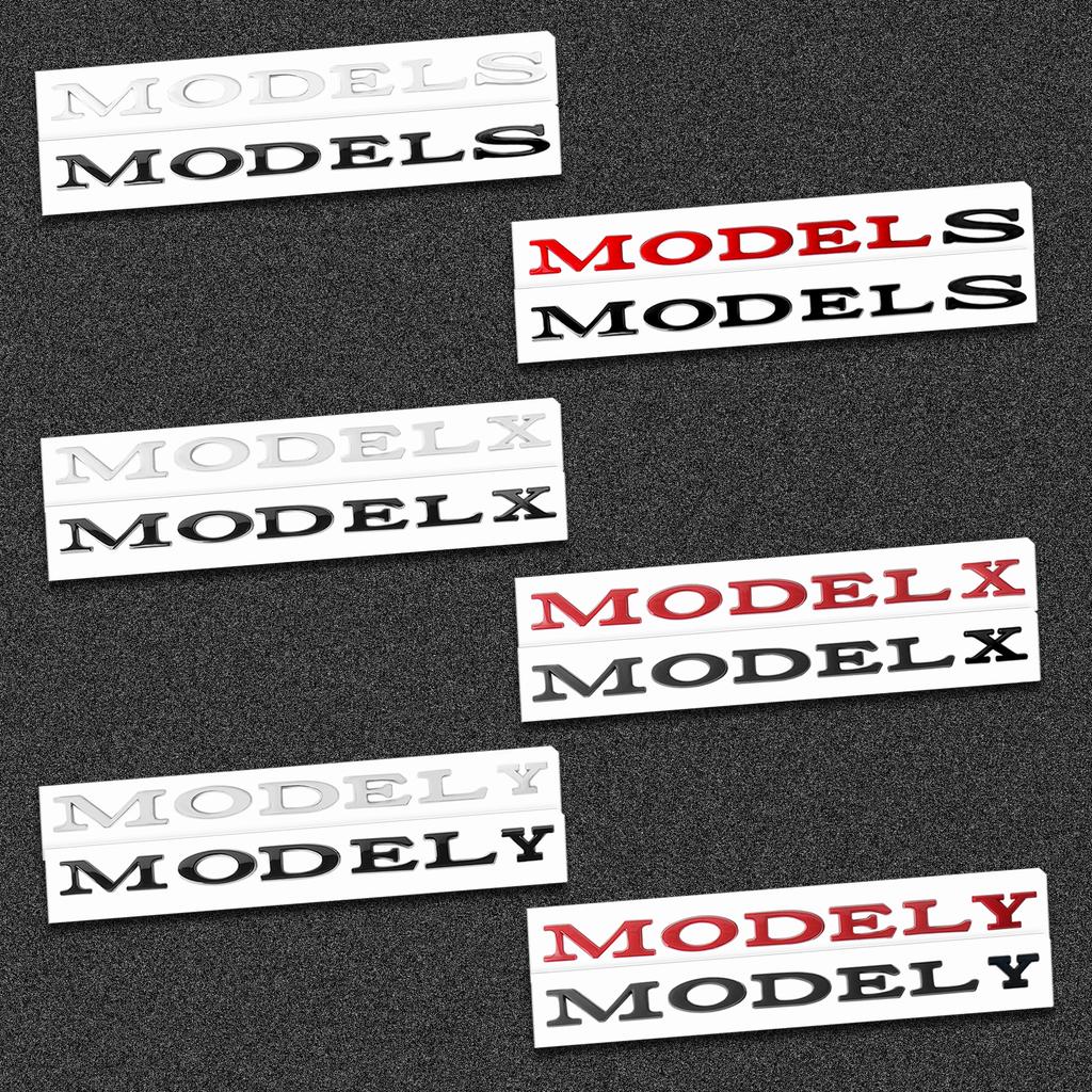 3D ABS Emblem Letters Car Rear Trunk Badge Sticker For Tesla Model Y Model S Model X SpaceX Bonina P85D Beast Roadster Juniper