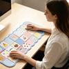 Table Mat Extra Large Mouse Pad Non Slip Plaid Pattern Computer Desk Mat Thickened PVC Keyboard Pad Office Use
