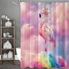 Fantasy Cloudy Pink Flamingo Shower Curtain, Bathroom Decorative Shower Curtain, Waterproof Shower Curtain with Hooks