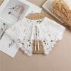 Lace Fake Collar Women Detachable Collars For Women False Collar Embroidery Floral Lolita Lapel Half Shirt Shawl Wrap Decoration