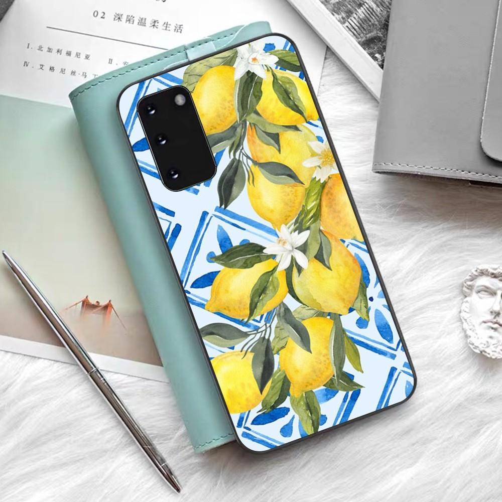 Fruit Lemon Phone Case Silicone PC+TPU For Samsung S10 20 30 22 23 24 Plus Lite Ultra Cover