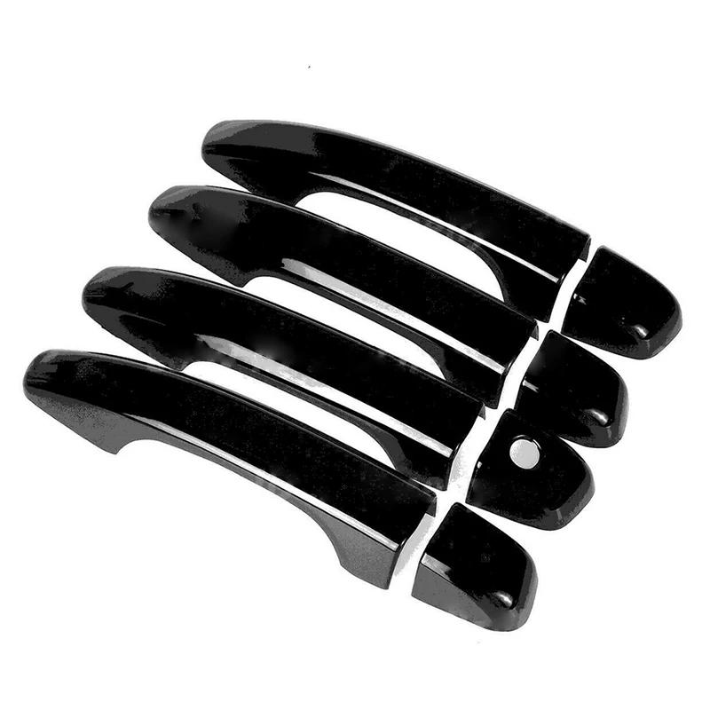 8 шт. накладки на ручки боковых дверей автомобиля отделка авто внешний глянцевый черный декор наклейки стиль для Honda Accord 2018 2019 2020 2021