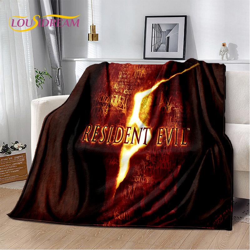 Мягкое плюшевое одеяло R-Resident Evil Game Gamer, фланелевое одеяло, покрывало для гостиной, спальни, кровати, дивана, пикника, офиса