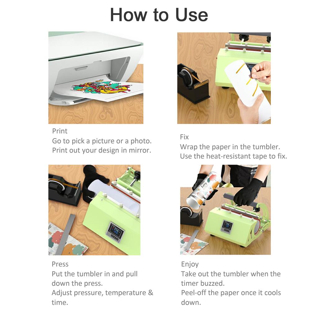 Термопресс для тумблера для чашек на 30 унций, 11 унций, 25 унций, 16 унций, диаметр 2,6-3,4 дюйма и