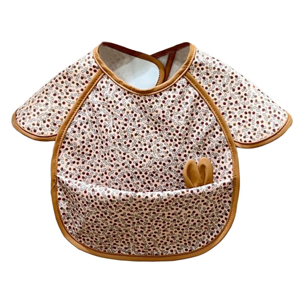 Детские водонепроницаемые слюнявчики с милым декором в виде кроличьих ушек, фартук-накидка от грязи для слюнотечения, еды, кормления, выпечки, рисования.