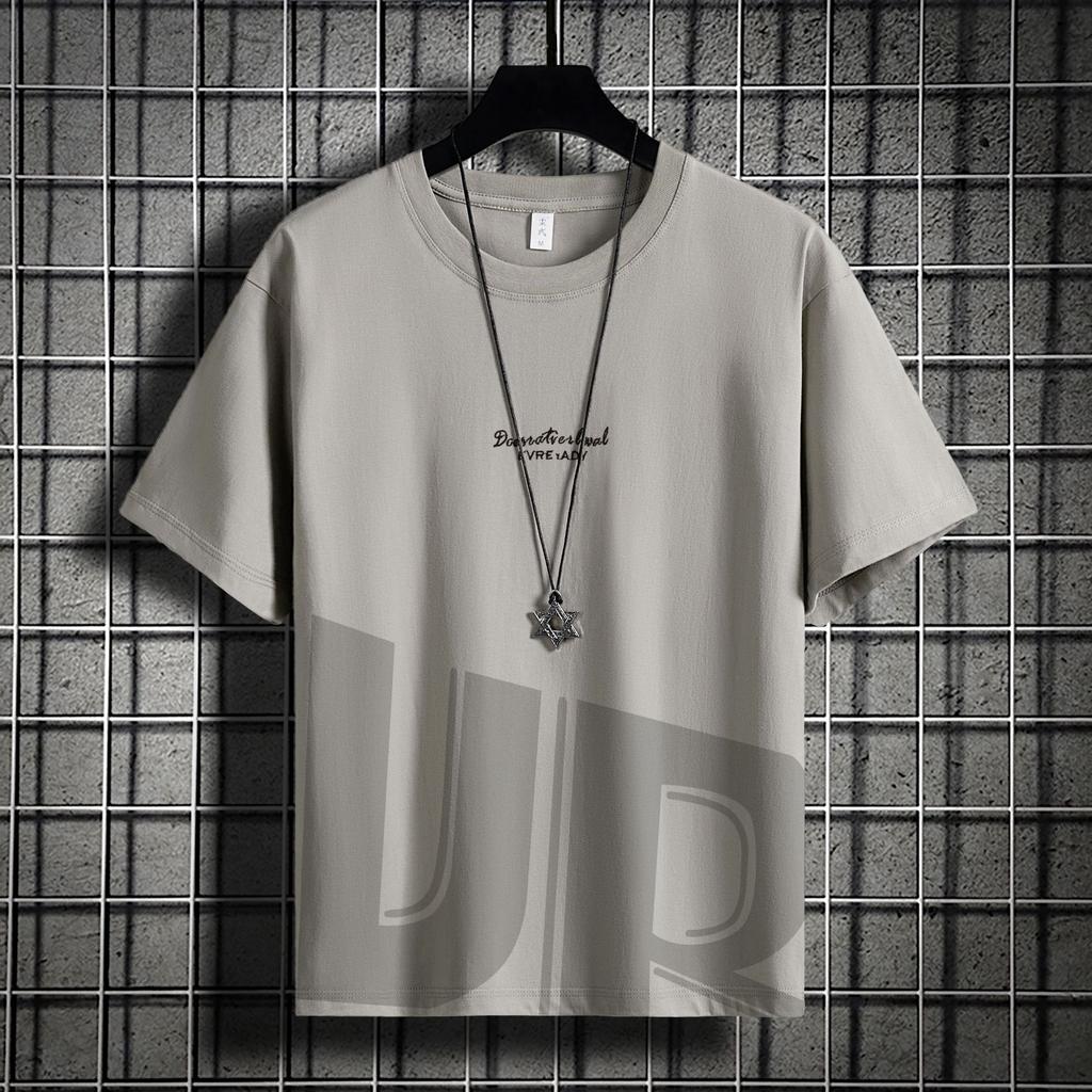 Short-Sleeved T-Shirt Men'S Summer Thin Ice Silk Loose Trendy T-Shirt Half-Sleeved Casual Clothes
