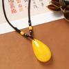 Amber Beeswax Necklace Chicken Oil Yellow No Matter Brand Pixiu Pendant Retro Women's Long Sweater Chain Men's Accessories