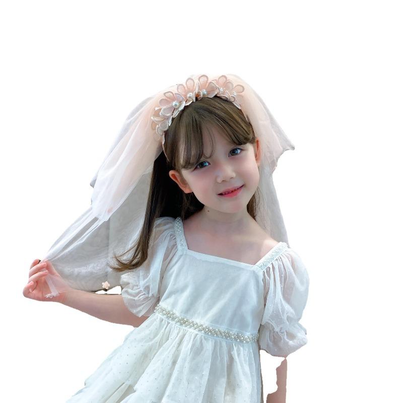 Cute Elsa Princess Headband for Girls: Tiara + Veil Hair Accessory—Perfect for Toddlers & Kids, Daily Wear & Party Photo Shoots!