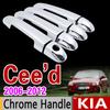 Для KIA Ceed 2006 - 2012 ED Хромированные Накладки на Ручки Комплект Отделки Cee d Cee'd 2007 2008 2009 2010 2011 Аксессуары Наклейки Стайлинг Автомобиля