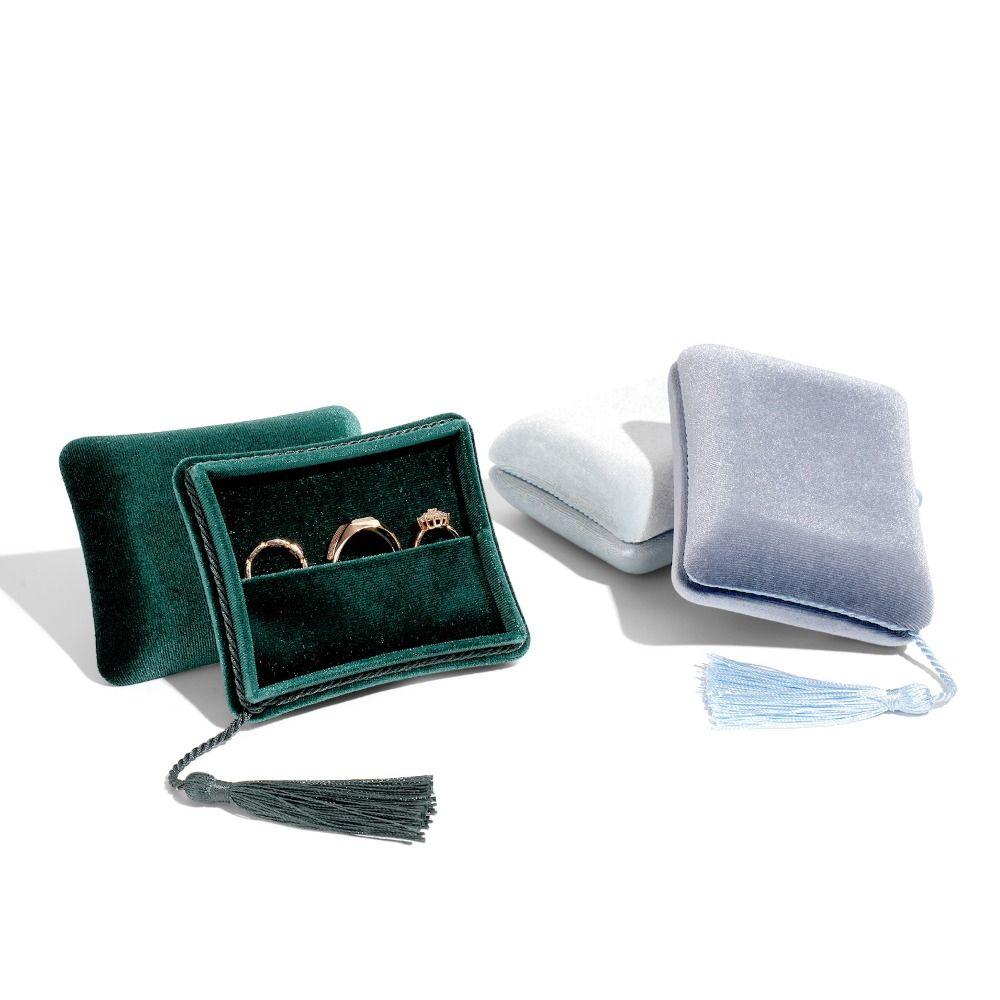 Бархатная коробка для хранения с кисточкой Многофункциональная витрина Высококачественная упаковочная тара для хранения