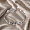 Heart Bracelets with Rhinestones Adjustable Chain Sparkling Bracelets Suitable For Daily Wear Ball Party