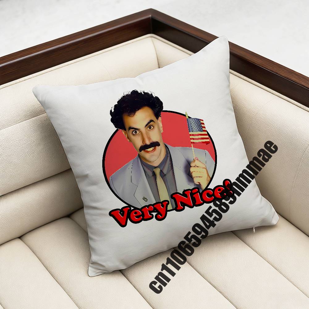For Borat Very Nice Great Success Throw Pillow Case Sham xcm xcm Square Car Pillowcase Pad Cushion Cover
