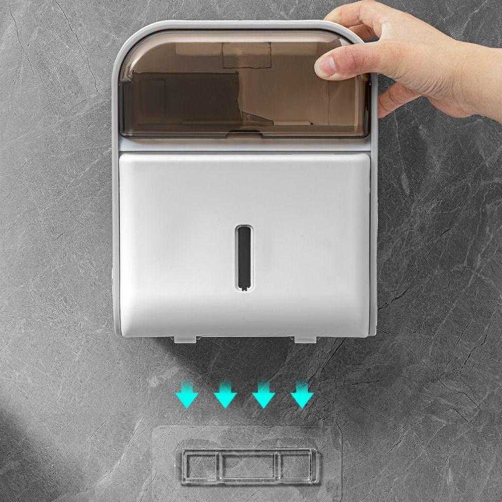 Multipurpose Wall-Mounted Tissue Box No-Drill Tissue Storage Rack Tissue Container  Kitchen