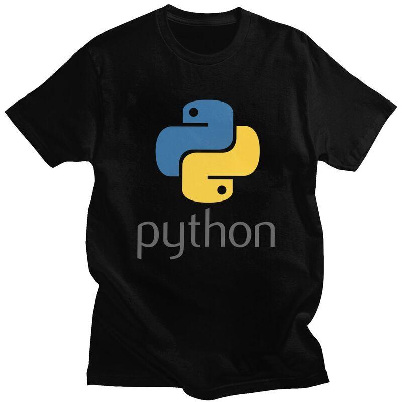 Мужская футболка с принтом "Custom Programmer Python Symbol" с коротким рукавом, для разработчиков, программистов, кодеров. Оверсайз футболки. Мерч.