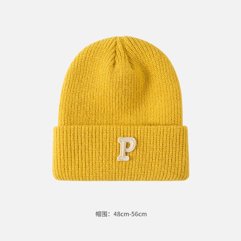 Шапка из шерсти Alphabet женская осенне-зимняя, ветрозащитная, для защиты ушей, для лица, модная, универсальная, теплая, вязаная шапка