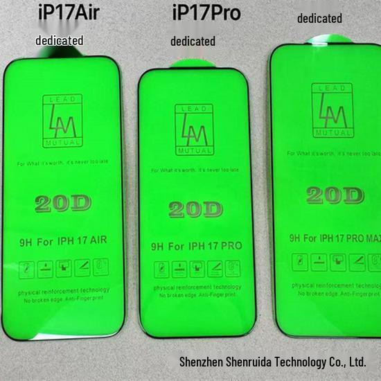 Защитное стекло для экрана Apple iPhone 17 Pro Max, 20D, закаленное, полное покрытие, Air Precision