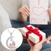 Love You Forever Moon Necklace for Women Mom Daughter Sitting On The