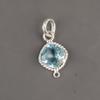 Подвеска с драгоценным камнем Голубой Топаз, Великолепное украшение ручной работы, Подвеска из серебра 925 пробы, Богемная серебряная цепочка-подвеска для свадебного подарка