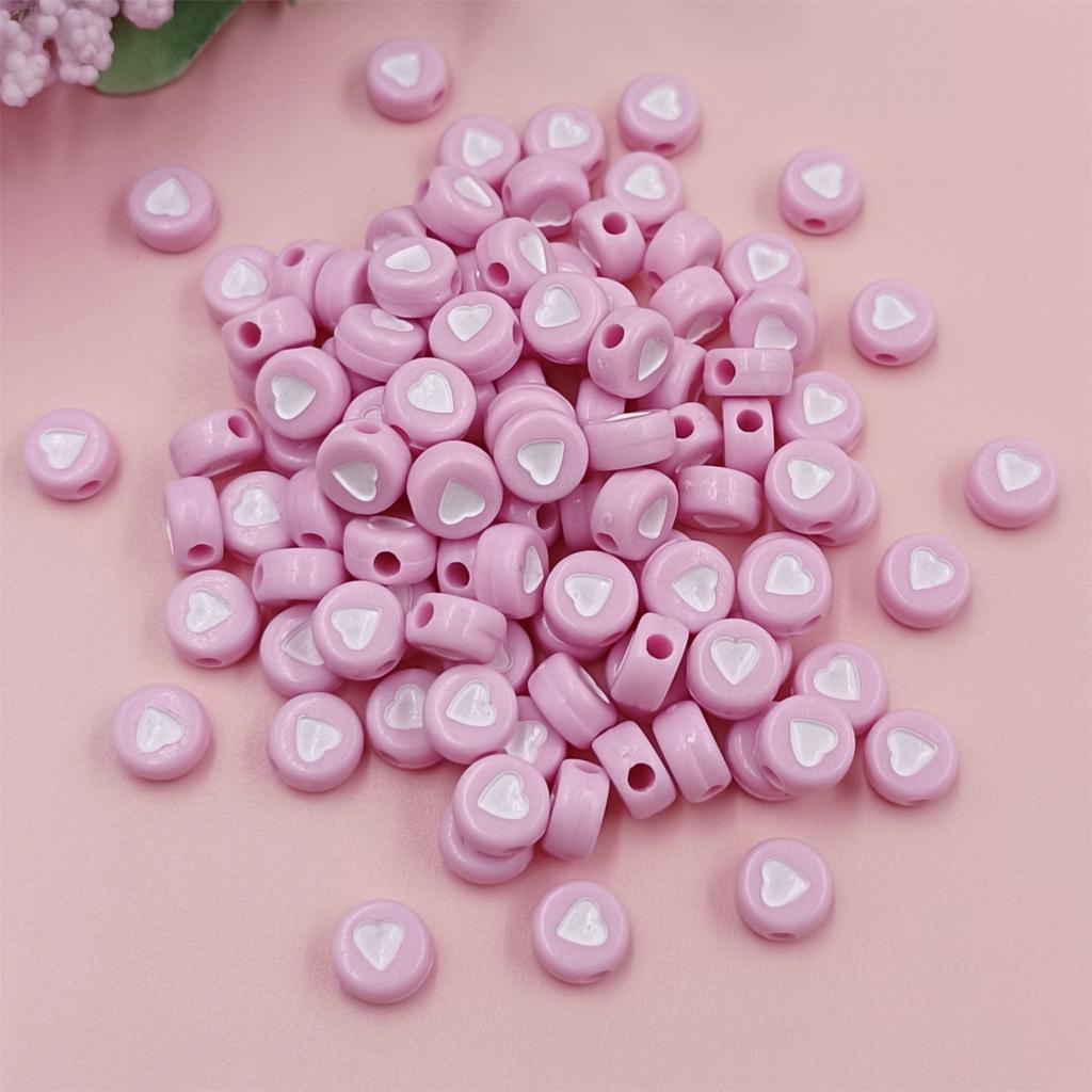 300 шт. в форме сердца ярких цветов, фурнитура для изготовления ювелирных изделий, 7 мм, модные свободные акриловые бусины «сделай сам», 300 шт.