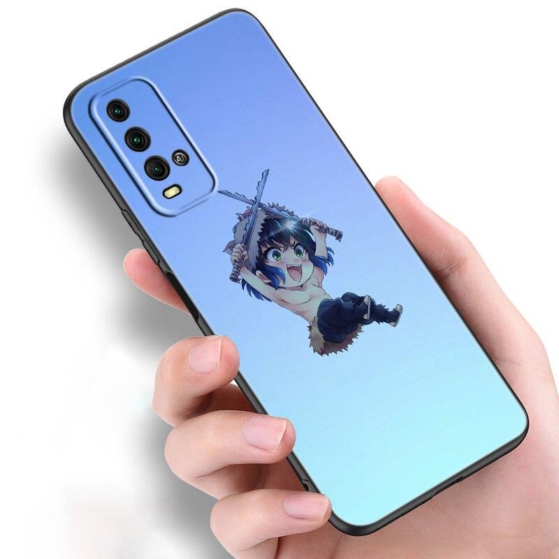 Anime Demon Slayer Inosuke Silicone Phone Case For Xiaomi Redmi Note 11 10 9 8 Pro 11T 10T 10S 9S 8T 9 9A 9C 9T Black Soft Cover