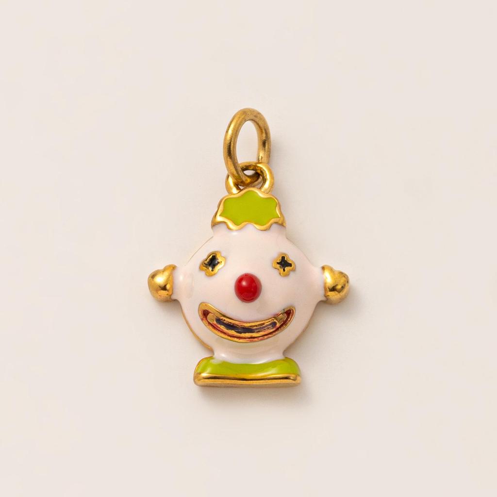 Разноцветное ожерелье с каплями масла с позолоченными 18K подвесками в виде милой свинки и птички на цепочке из нержавеющей стали