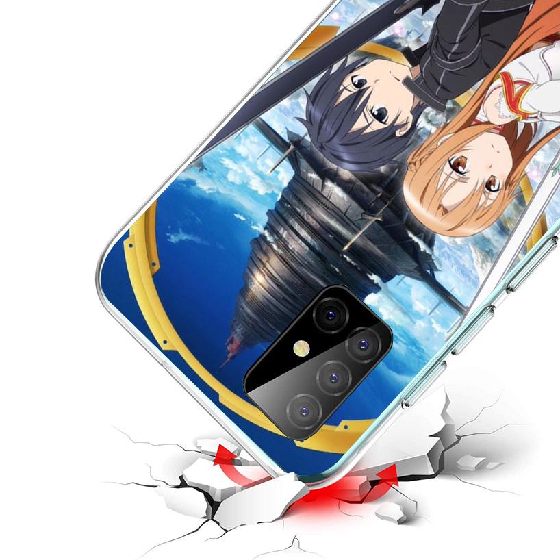 Чехол для телефона Аниме Sword Art Online Для Samsung Galaxy A52 A32 A22 A12 A51 A31 A50S A30S A20S A10S Note 20 Ultra 10 Plus S10 A72 A