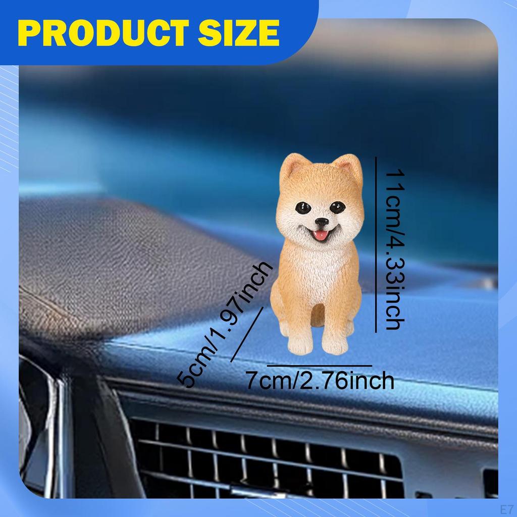 Померанский шпиц Фигурка Собаки Скульптура Портативное Украшение для Автомобиля Домашний Орнамент Статуэтка Щенка
