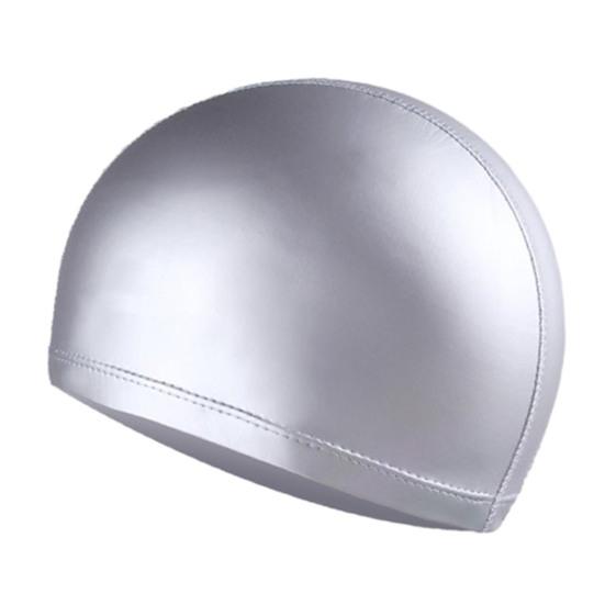 Шапочка для плавания Сверхмягкая Высокоэластичная Водонепроницаемая Однотонная Нескользящий дизайн Искусственная кожа