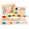 Kids Number Matching Puzzle Toys Montessori Early Educational Wooden Digital Pattern Thicken Blocks for Baby Festival Gifts Toys