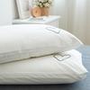 1pc Heart Embroidery Pillowcases White/Grey Cotton Pillow Cover for Mr Mrs Couple Bed Sleeping