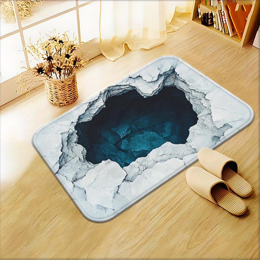 3D ковер-иллюзия с дизайном глубокой синей дыры для декора дома Уникальный коврик для пола Придверный коврик Для использования внутри и снаружи помещения Скользкий ковер