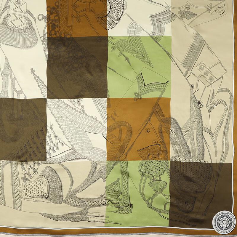 A-S037 Colorful Horse Pattern Silk Scarf