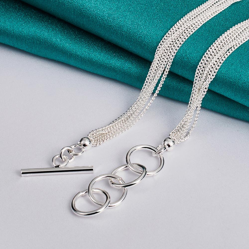 Ожерелье из стерлингового серебра 925 пробы с виноградными бусинами, модные ювелирные изделия