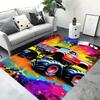 Graffiti Cartoon Cool Off-road Vehicle Carpet Kids Room Game Non-slip Soft Floor Mat Bedroom Home Decoration Rugs Living Room