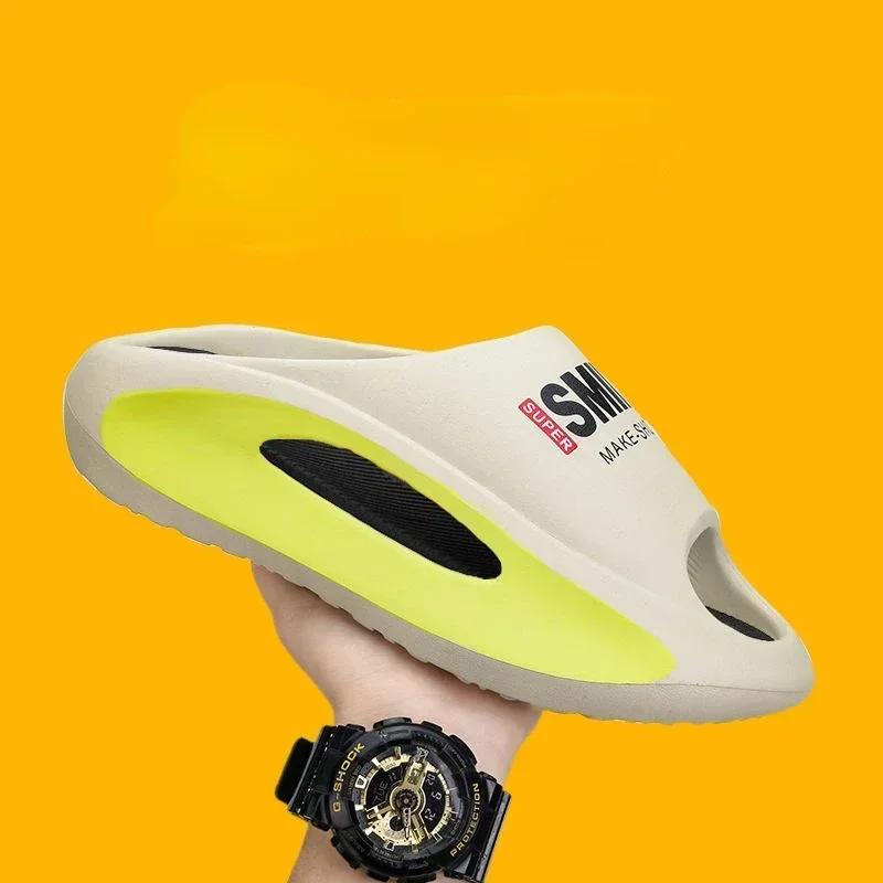 Slippersr for Men Women Eva Soft Bottom Slippers Thick Bottom Comfortable Shock-absorbing Lightweight Beach Shoes New