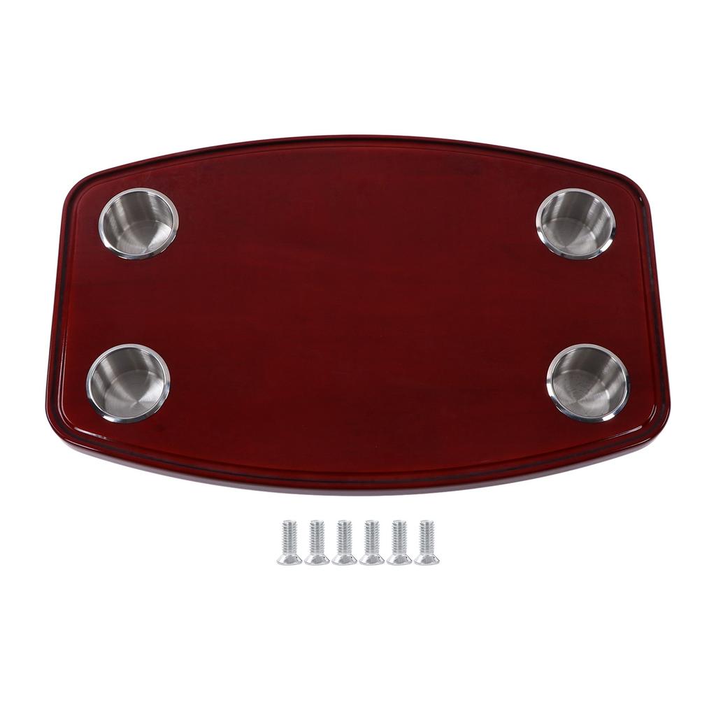 Piano Varnished Oak RV Table Top 600x380x30mm with 4 Cup Holders for Yacht Caravan Camper