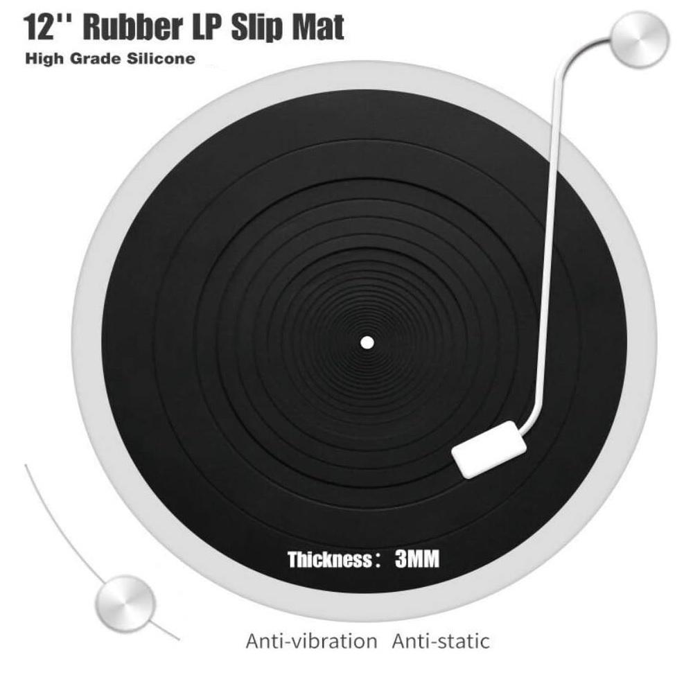 Новый для всех проигрывателей виниловых пластинок LP проигрыватель 12" мат для опорного диска проигрывателя резиновая подкладка
