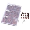 210pcs Sanding Bands for Nail Drill Coarse Fine Pedicures Manicure Sanding Bands with Mandrel 80 120 180 Grit Brown