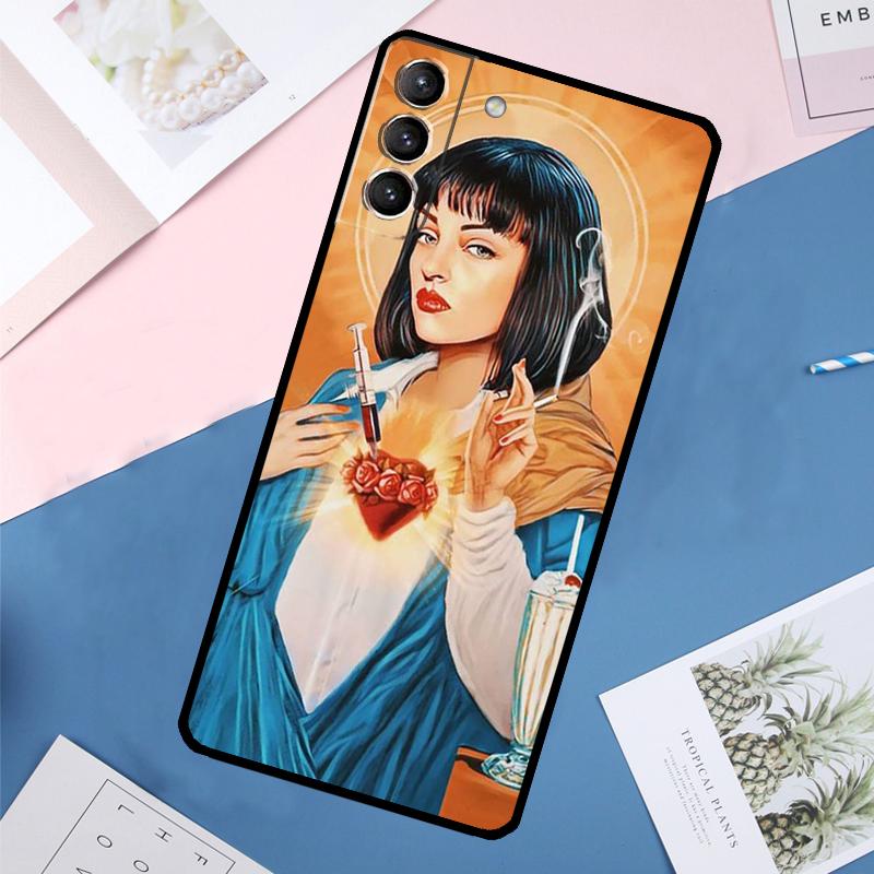 Чехол с постером фильма «Криминальное чтиво» для Samsung Galaxy S24 Ultra S21 S22 S23 S25 Ultra S9 S10 Plus S20 FE S25 FE Задняя крышка