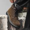Мужские ботинки Мартин из замши против велюра, новая коллекция осень-зима 2024, ботинки средней высоты, американские ретро рабочие ботинки 1143-J