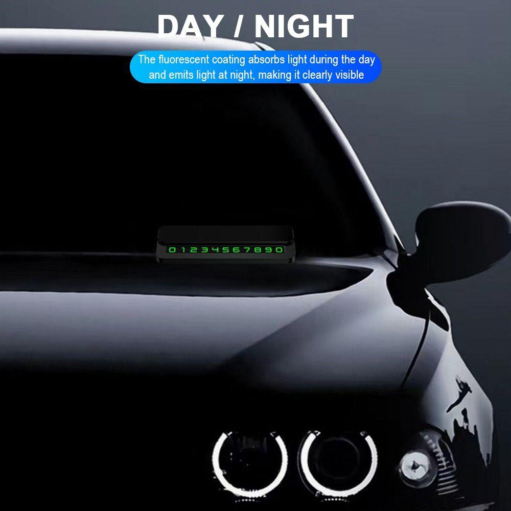 Hidden Design Temporary Parking License Plate Metal Phone Number Holder Emergency Contact