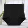 Women Panties High Waist Tummy Control Seamless Solid Color Elastic Breathable Butt-lifted Anti-septic Briefs Lady