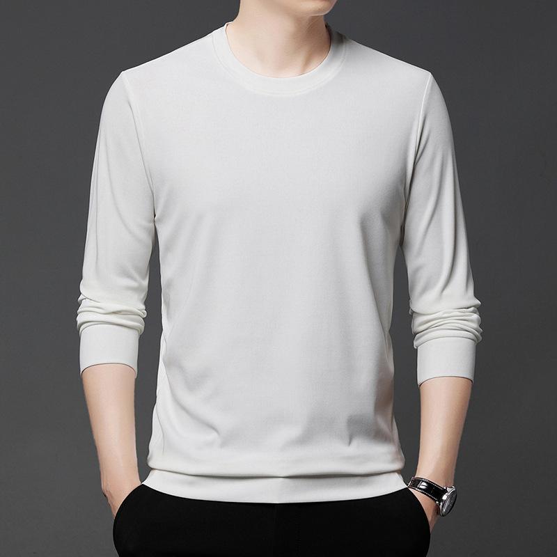 Мужская толстовка, новинка весны, тонкая мужская футболка с круглым вырезом и длинными рукавами для молодежи и среднего возраста, повседневная свободная рубашка