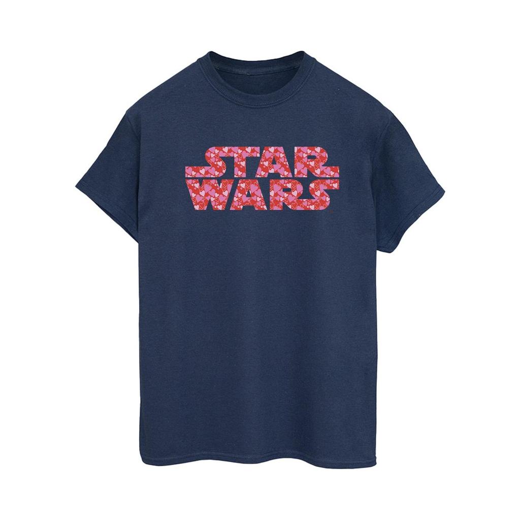 Star Wars Womens/Ladies Heart Logo Cotton Boyfriend T-Shirt
