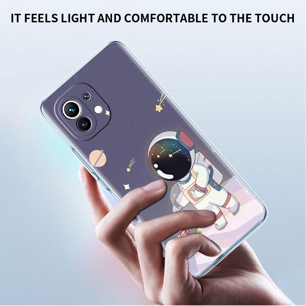 Прозрачный чехол Astronaut Universe для Xiaomi Mi Poco X3 NFC M3 Pro F3 F1 11 Lite 12 Note 10 11T 9T