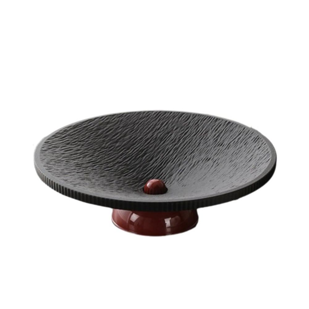 Plastic High-legged Fruit Plate Large Capacity Snack Serving Tray Fashion Candy Plates  Living Room