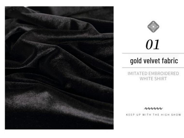 Ретро Осенне-зимняя черная бархатная миди-юбка с высоким поясом и разрезом - Облегающий силуэт