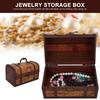 Винтажная коробка для хранения ювелирных изделий, деревянное украшение, пыленепроницаемая коробка-органайзер, чехол(Желтая карта S)