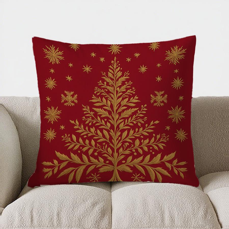 Домашний Декор Рождественский Дом Со Снежинками Наволочка Чехол Для Подушки Узор Чехол Для Подушки Подходит Для Дивана Спальни Автомобиля